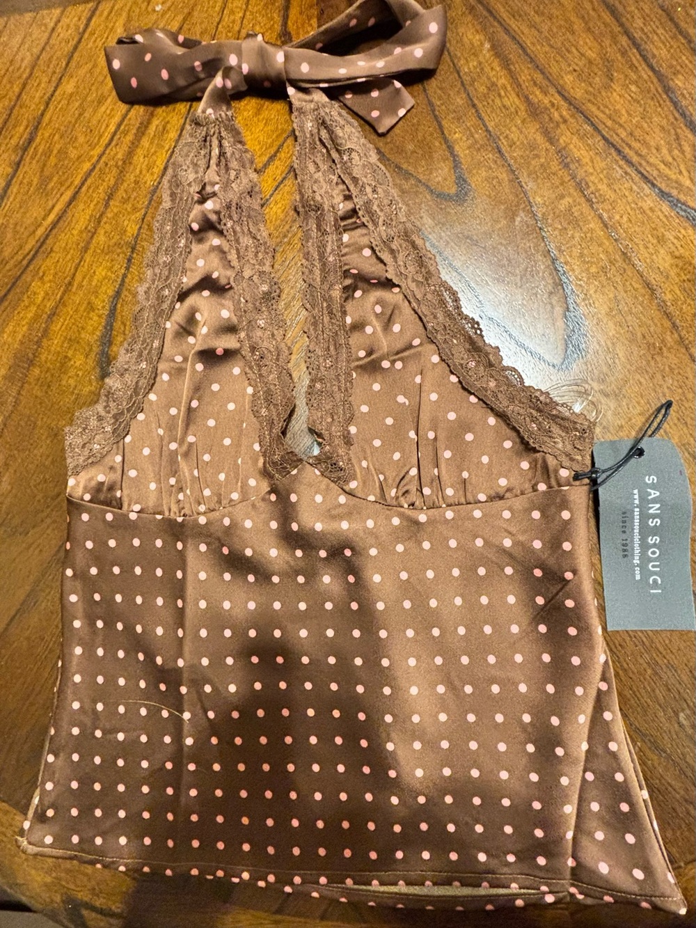 NWT Sans Souci Y2K Fairy Emo Halter Lace Camisole
